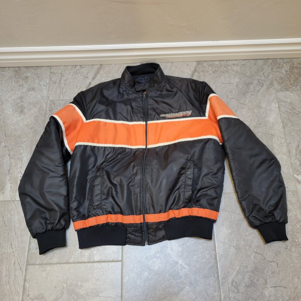 Vintage 90s Harley-Davidson Motorcycle Racing Nylon Jacket Light Men's Large Vtg